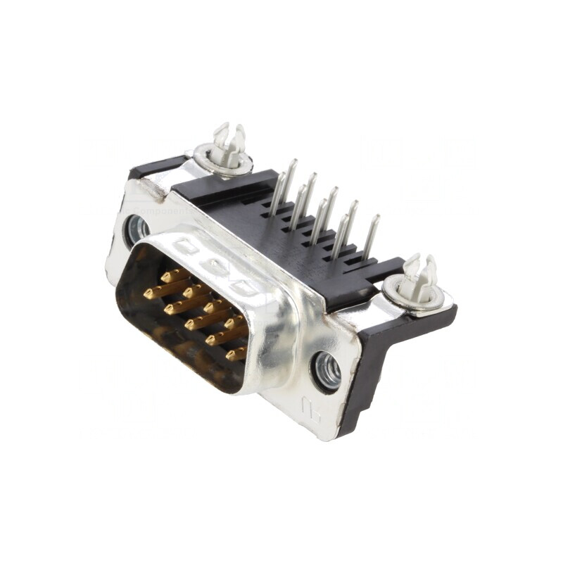 Conector D-Sub 9-PIN 90° THT UNC 4-40 AMPLIMITE | Electronic-mag.ro | Componente Electronice