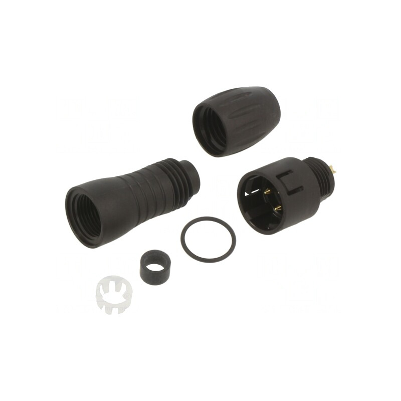 Conector circular 250V 3 pini mufa tată cablu | Electronic-mag.ro | Componente Electronice