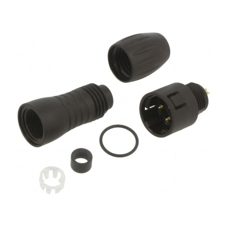 Conector circular 250V 3 pini mufa tată cablu | Electronic-mag.ro | Componente Electronice