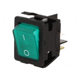 Comutator Basculant Verde ON-OFF 16A/250VAC 20A/28VDC | Electronic-mag.ro | Componente Electronice