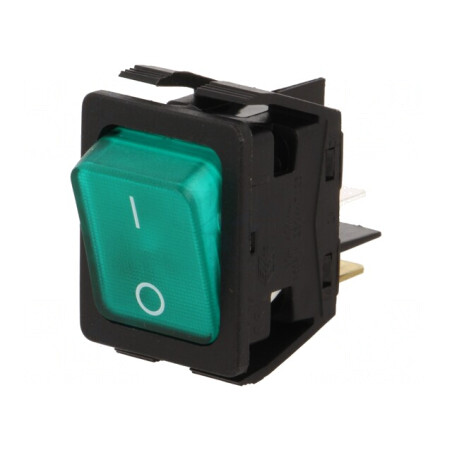 Comutator Basculant Verde ON-OFF 16A/250VAC 20A/28VDC | Electronic-mag.ro | Componente Electronice