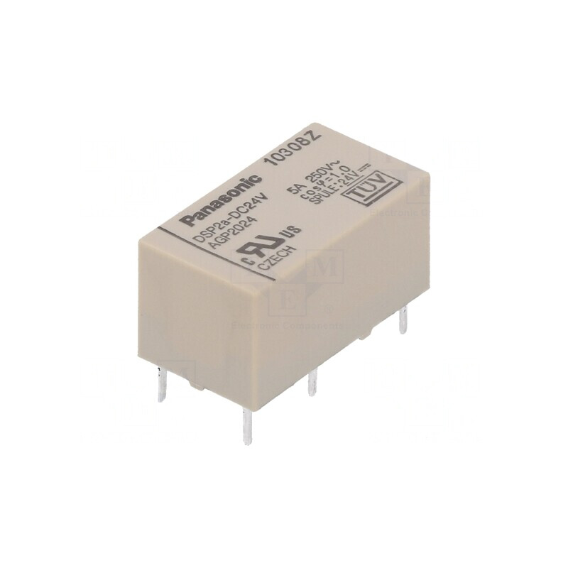 Releu Electromagnetic DPST 24VDC 5A | Electronic-mag.ro | Componente Electronice