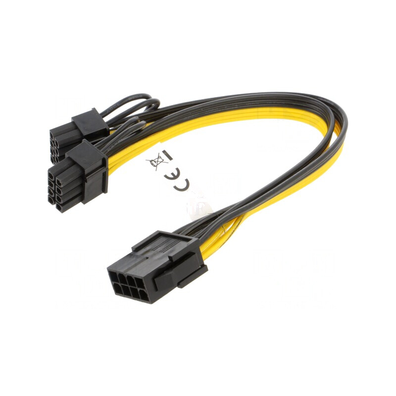 Cablu Alimentare PCIe 8pin Tată la 2x 8pin Mamă 0,23m | Electronic-mag.ro | Componente Electronice Cablu Alimentare PCIe 8pin Tată la 2x 8pin Mamă 0,23m | Electronic-mag.ro | Componente Electronice