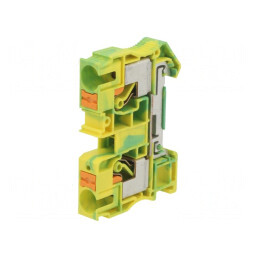 Terminal Îmbinare Șine 0.5-16mm2 1 Piste 2 Borne Galben-Verde | Electronic-mag.ro | Componente Electronice