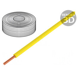 Cablu litat PVC galben 0,5mm2 10m 60V | Electronic-mag.ro | Componente Electronice