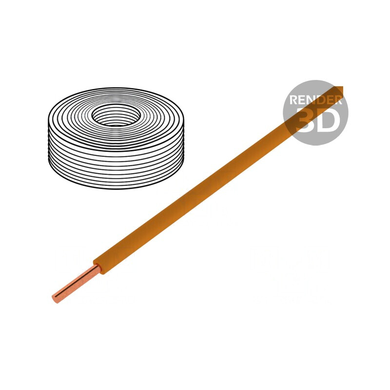 Cablu litat Cu 0,5mm2 PVC portocaliu 10m | Electronic-mag.ro | Componente Electronice