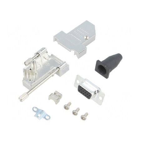 Conector D-Sub 15-Pin Mufă Mamă pentru Cablu - Negru | Electronic-mag.ro | Componente Electronice