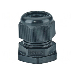 Garnitură de etanșare M32 poliamidă neagră IP66/IP67 | Electronic-mag.ro | Componente Electronice