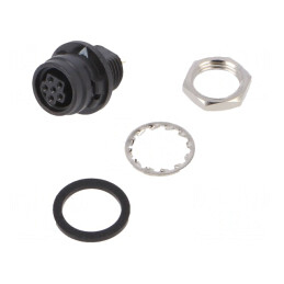 Conector Circular HR30 Push-Pull Soclu 2A Aurit 6 PIN | Electronic-mag.ro | Componente Electronice