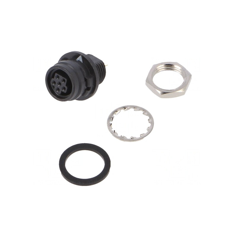Conector Circular HR30 Push-Pull Soclu 2A Aurit 6 PIN | Electronic-mag.ro | Componente Electronice