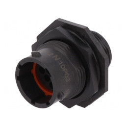 Conector Circular Soclu pentru Panou cu Piuliță Frontală | Electronic-mag.ro | Componente Electronice