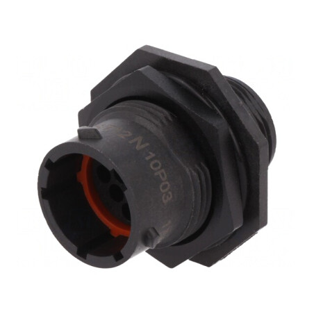 Conector Circular Soclu pentru Panou cu Piuliță Frontală | Electronic-mag.ro | Componente Electronice