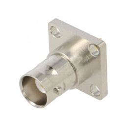 Soclu BNC mamă 50Ω cu flanșă PTFE | Electronic-mag.ro | Componente Electronice