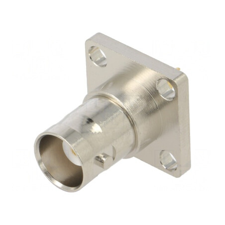 Soclu BNC mamă 50Ω cu flanșă PTFE | Electronic-mag.ro | Componente Electronice