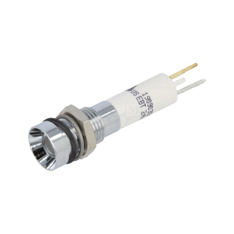 Lampă de Control LED Albă 24V Ø8mm | Electronic-mag.ro | Componente Electronice