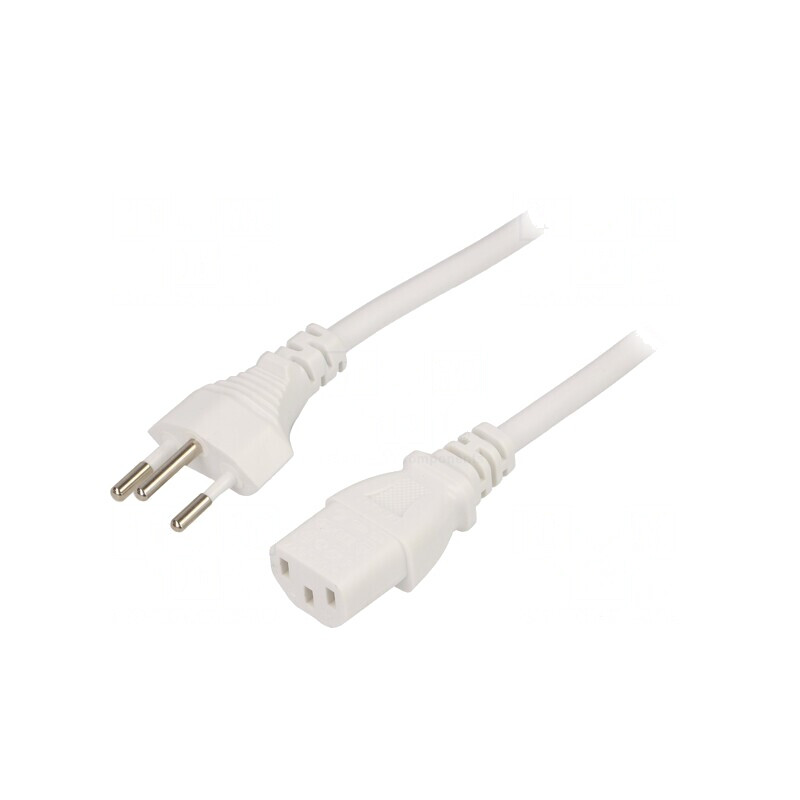 Cablu Alimentare 3m Alb 3x1mm2 IEC C13 10A | Electronic-mag.ro | Componente Electronice Cablu Alimentare 3m Alb 3x1mm2 IEC C13 10A | Electronic-mag.ro | Componente Electronice
