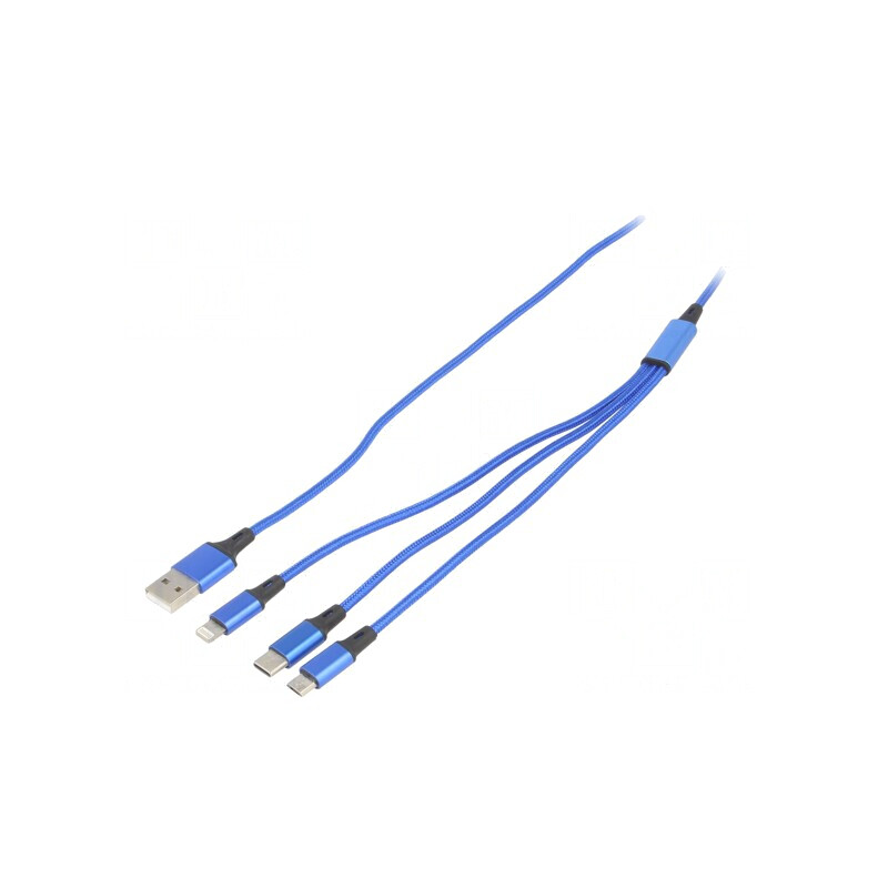 Cablu USB 2.0 1,2m Albastru Textilă | Electronic-mag.ro | Componente Electronice Cablu USB 2.0 1,2m Albastru Textilă | Electronic-mag.ro | Componente Electronice