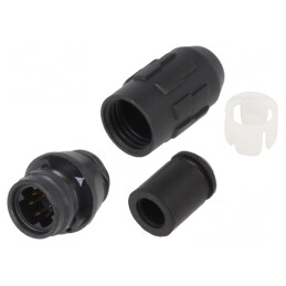 Mufă Circulară HR30 Push-Pull 2A Aurit 6 PIN-uri pentru Lipire | Electronic-mag.ro | Componente Electronice