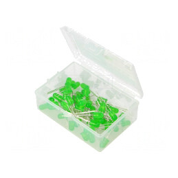 Set LED-uri Verzi 5mm 50buc 3-15V cu Cutie Plastic | Electronic-mag.ro | Componente Electronice