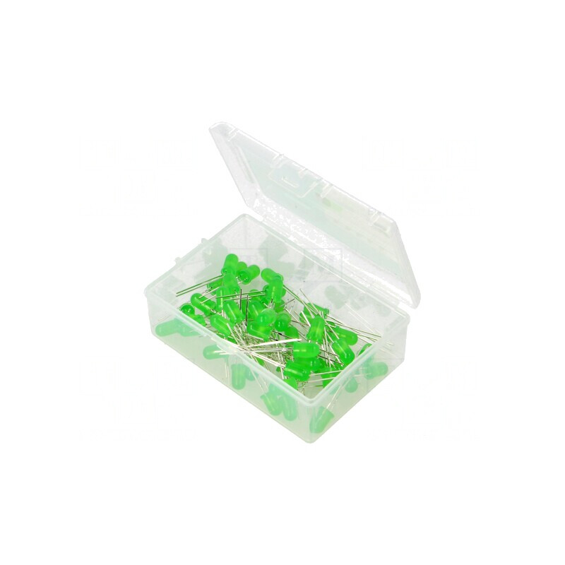 Set LED-uri Verzi 5mm 50buc 3-15V cu Cutie Plastic | Electronic-mag.ro | Componente Electronice Set LED-uri Verzi 5mm 50buc 3-15V cu Cutie Plastic | Electronic-mag.ro | Componente Electronice