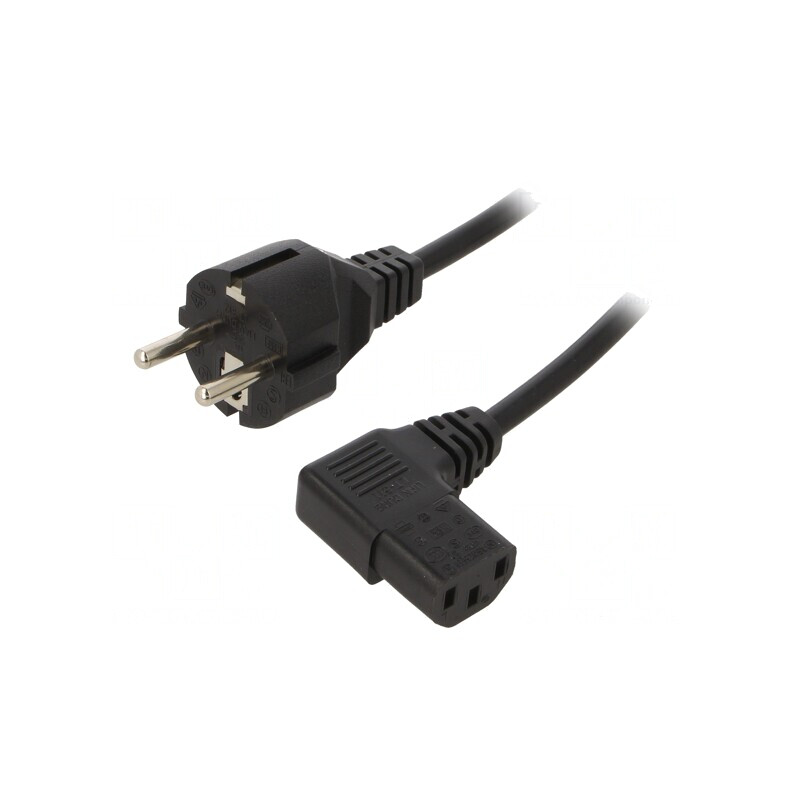 Cablu de Alimentare 3m 16A 3x1mm2 CEE 7/7 la IEC C13 90° | Electronic-mag.ro | Componente Electronice Cablu de Alimentare 3m 16A 3x1mm2 CEE 7/7 la IEC C13 90° | Electronic-mag.ro | Componente Electronice