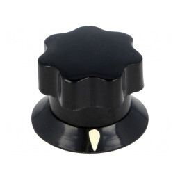 Buton rotativ cu indicator negru Ø6mm ABS | Electronic-mag.ro | Componente Electronice