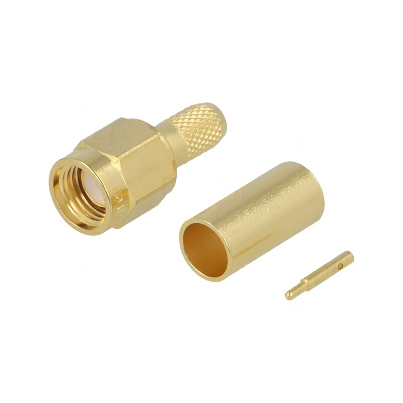 Mufă SMA tată 50Ω crimpare PTFE aurit | Electronic-mag.ro | Componente Electronice Mufă SMA tată 50Ω crimpare PTFE aurit | Electronic-mag.ro | Componente Electronice