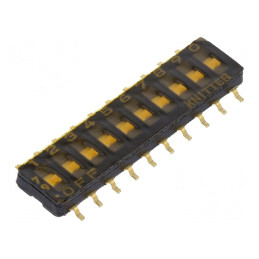 Comutator: DIP-SWITCH; OFF-ON; 0,1A/50VDC; Poz: 2; -40÷105°C; SMD