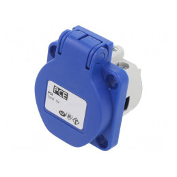 Conector Alimentare AC 250V 16A 2P+PE Albastru | Electronic-mag.ro | Componente Electronice