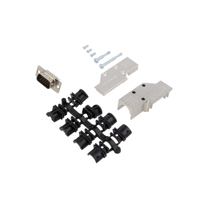 Mufă D-Sub 15 PIN 90° Pe Cablu | Electronic-mag.ro | Componente Electronice