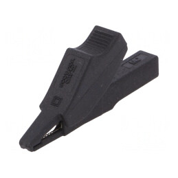 Bornă crocodil 10A 60VDC neagră 58,5mm | Electronic-mag.ro | Componente Electronice