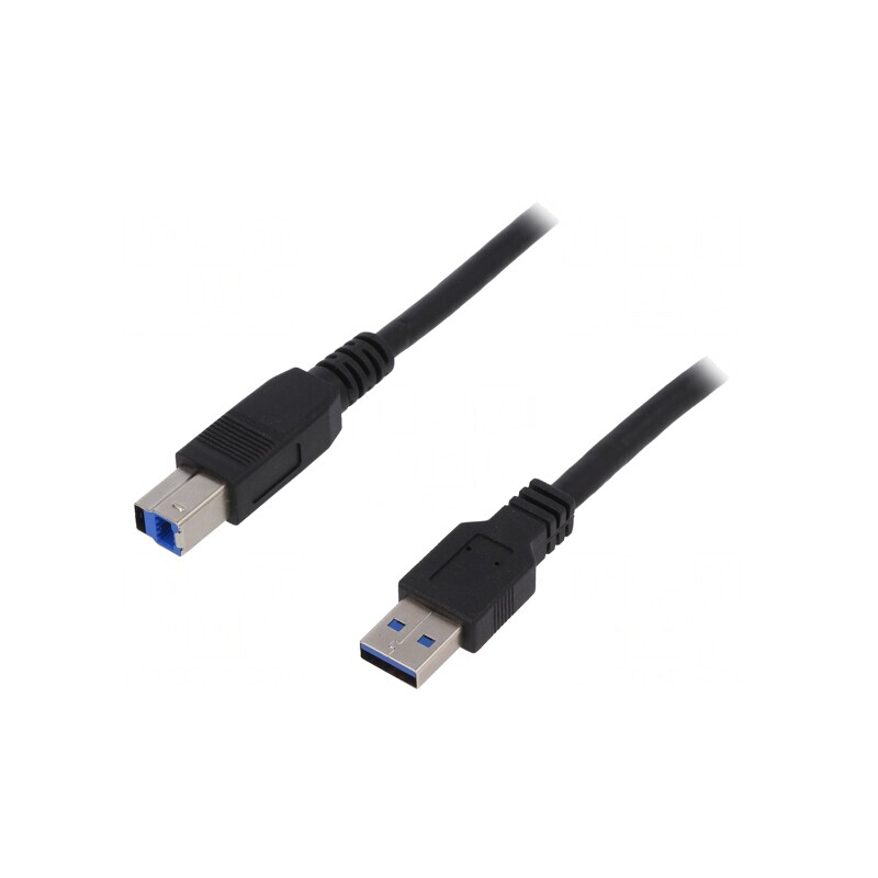 Cablu USB 3.0 A-B 1m Negru | Electronic-mag.ro | Componente Electronice