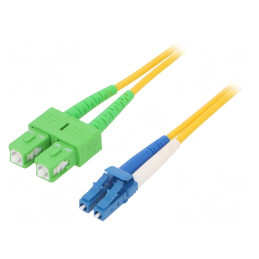 Patch Cord Fibră Optică OS2 LC/UPC-SC/APC 2m Galben | Electronic-mag.ro | Componente Electronice