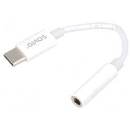 Cablu USB C la Jack 3,5mm Alb 0,11m | Electronic-mag.ro | Componente Electronice