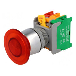 Comutator Acționat Prin Apăsare 22mm 1 NC NO | Electronic-mag.ro | Componente Electronice