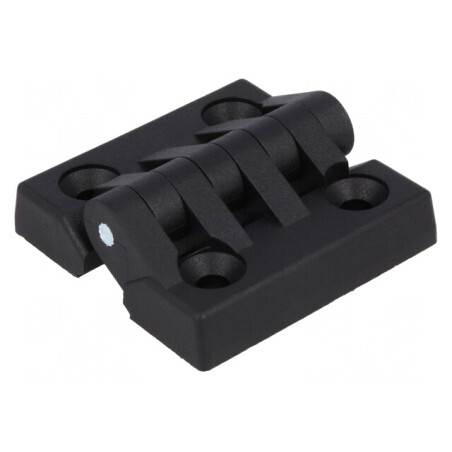 Balama Poliamidă Neagră 50mm x 50mm cu 4 Orificii | Electronic-mag.ro | Componente Electronice