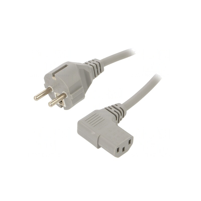Cablu Alimentare 3m Gri 3x1mm2 CEE 7/7 la IEC C13 90° | Electronic-mag.ro | Componente Electronice Cablu Alimentare 3m Gri 3x1mm2 CEE 7/7 la IEC C13 90° | Electronic-mag.ro | Componente Electronice