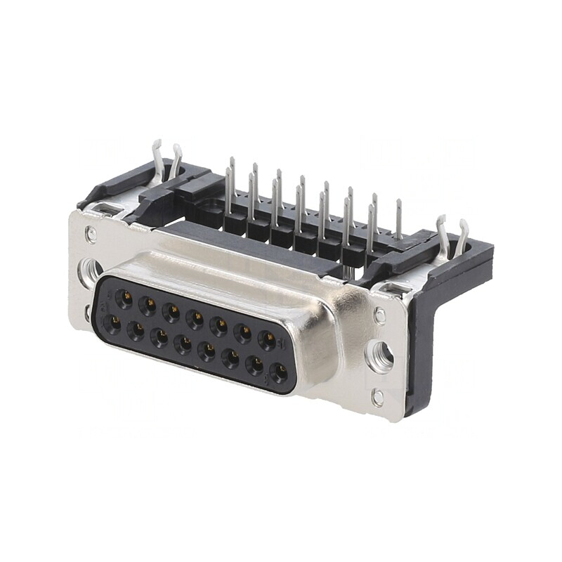 Conector D-Sub 15 Pini Soclu Mamă Unghi 90° THT UNC 4-40 | Electronic-mag.ro | Componente Electronice Conector D-Sub 15 Pini Soclu Mamă Unghi 90° THT UNC 4-40 | Electronic-mag.ro | Componente Electronice