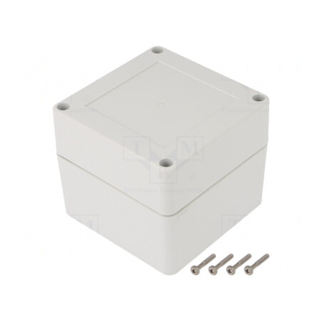 Carcasă universală cu bucșă din alamă 90x90x75mm | Electronic-mag.ro | Componente Electronice