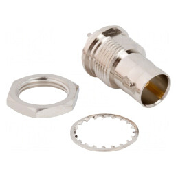Soclu BNC Mamă 75Ω THT PTFE | Electronic-mag.ro | Componente Electronice