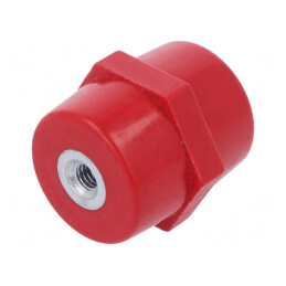 Suport Izolator 40mm 1kV Roșu | Electronic-mag.ro | Componente Electronice