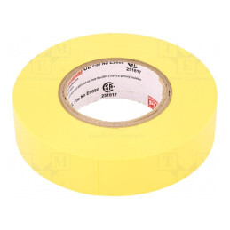 Bandă electroizolantă galbenă 19mm x 20m | Electronic-mag.ro | Componente Electronice