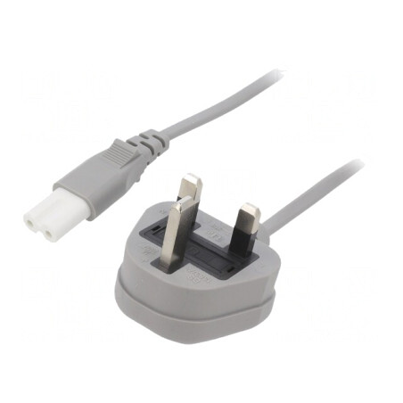 Cablu Alimentare 5m Gri PVC 3A | Electronic-mag.ro | Componente Electronice