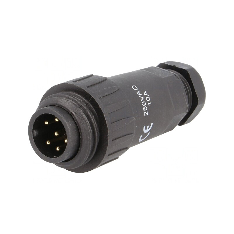 Mufă WA22 tată 7 pini IP67 250V 10A | Electronic-mag.ro | Componente Electronice