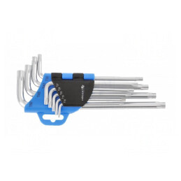 Set chei Torx lungi 9 bucăți crom-vanadium | Electronic-mag.ro | Componente Electronice