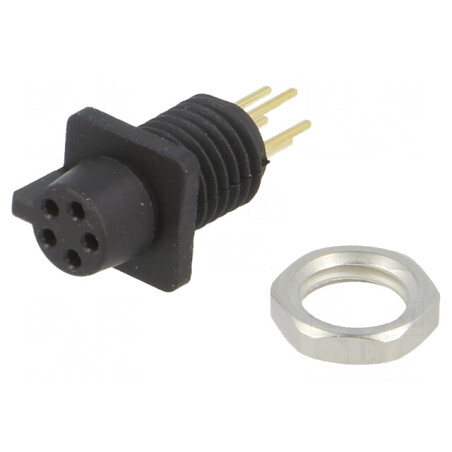 Conector Circular Soclu Mamă 5 PIN Aurit 3A IP40 60V | Electronic-mag.ro | Componente Electronice