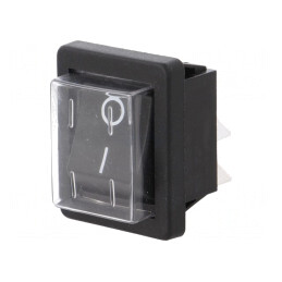 Comutator Rocker DPST ON-OFF 16A 250V Negru | Electronic-mag.ro | Componente Electronice