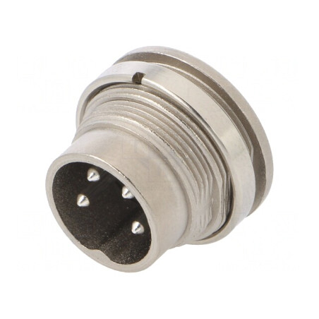 Conector M16 Soclu Tată 4 PIN 5A 300V IP40 | Electronic-mag.ro | Componente Electronice