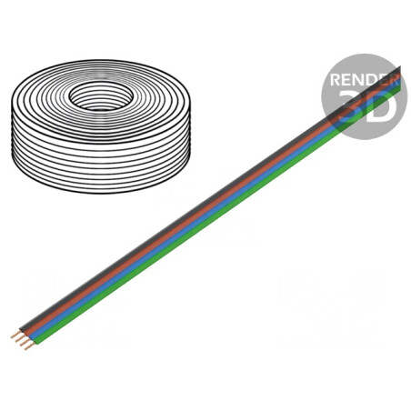 Cablu Bandă FBK Toy 4x0,25mm2 Cu PVC 5m | Electronic-mag.ro | Componente Electronice
