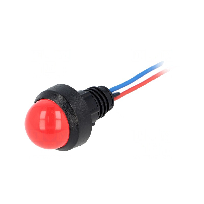 Lampă de control LED roșie 12V Ø13mm IP40 | Electronic-mag.ro | Componente Electronice